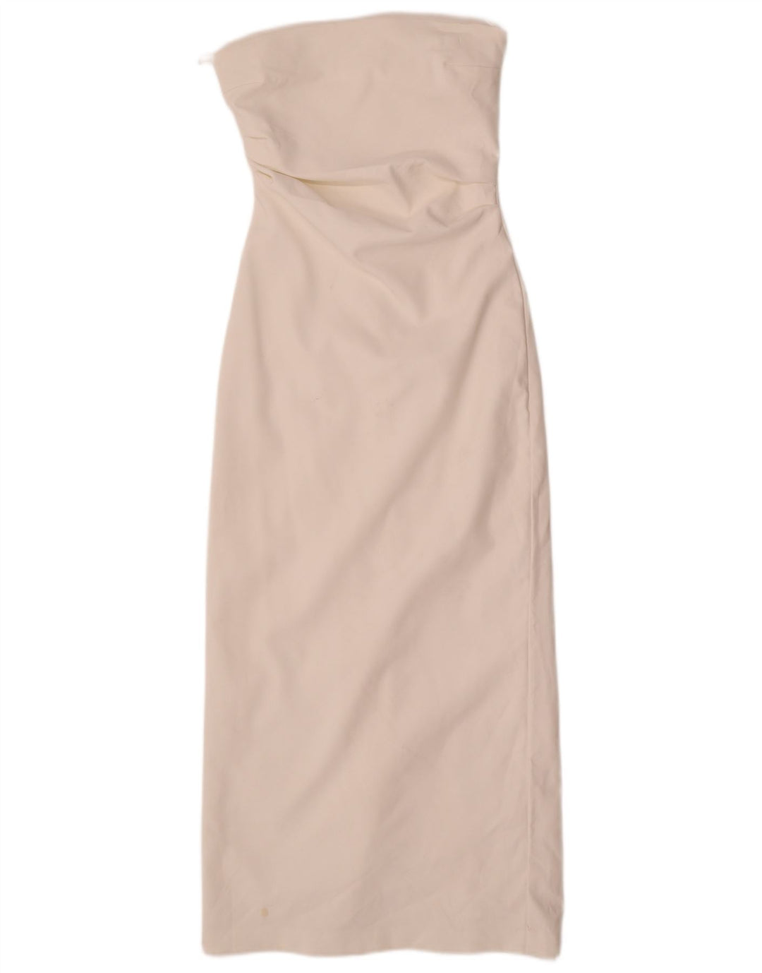 Abito senza spalline da donna Zara UK 8 Small Poliestere bianco