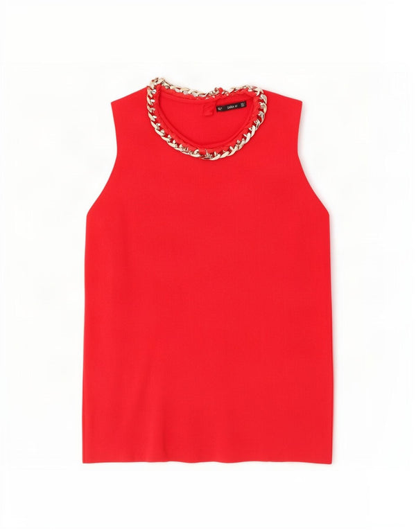 Canotta da donna Zara UK 12 rossa media