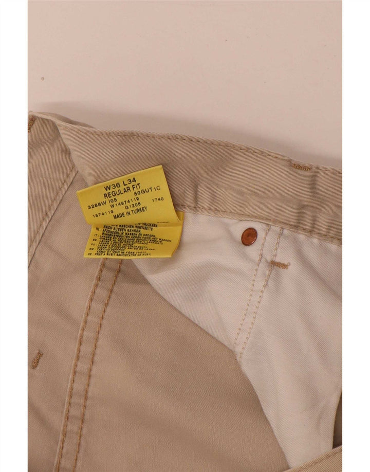 Pantaloni casual da uomo Wrangler W36 L29 cotone beige