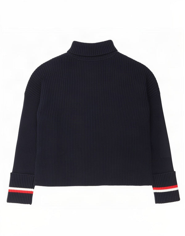Maglione maglione a collo alto da donna Tommy Hilfiger UK 10 piccolo blu navy