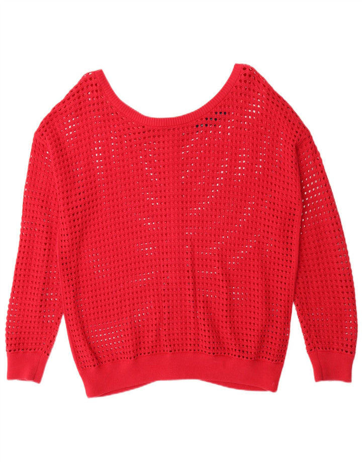 Maglione cardigan oversize da donna French Connection UK 14 rosso medio