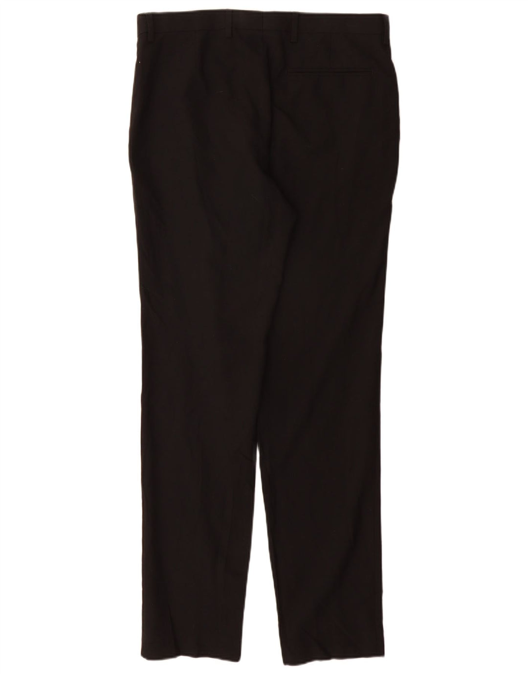 Pantaloni da abito slim fit da uomo Marks & Spencer W32 L33 poliestere nero