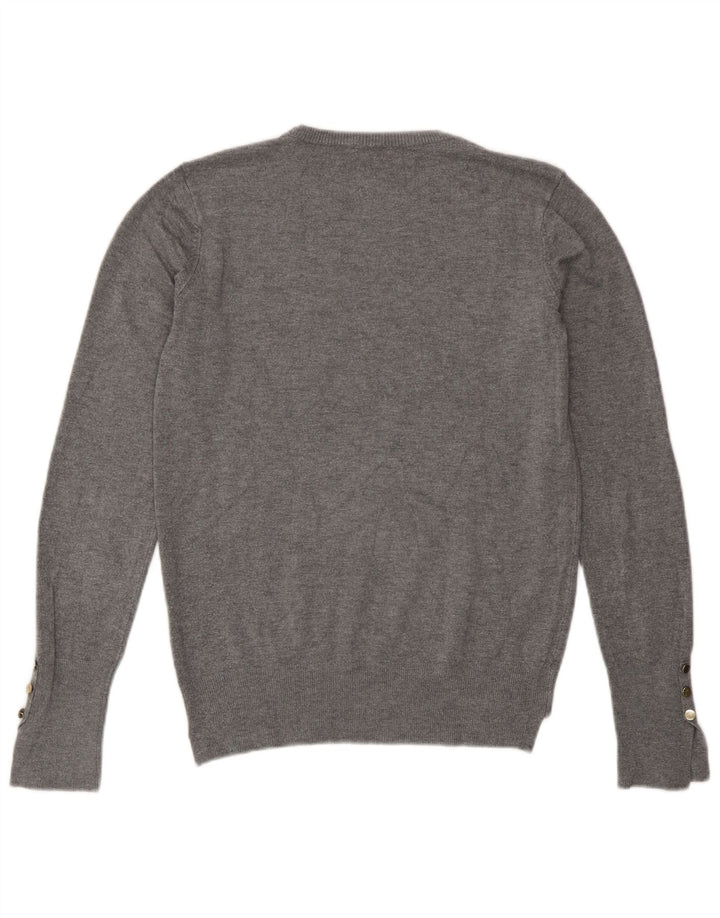 Maglione maglione girocollo da donna Zara UK 12 Grigio medio