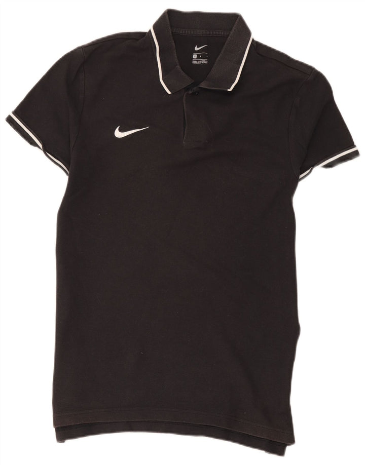 Polo NIKE da uomo in cotone a righe nere medie