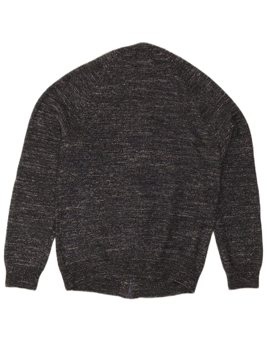 Maglione cardigan da uomo Marks & Spencer piccolo poliestere chiazzato nero