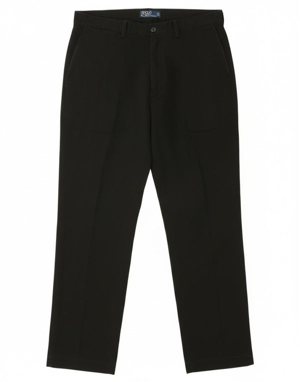 Pantaloni chino dritti da uomo Polo Ralph Lauren W38 L34 cotone nero