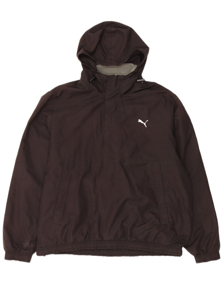Giacca a vento Puma da uomo con pullover con cappuccio UK 42 XL poliestere nero