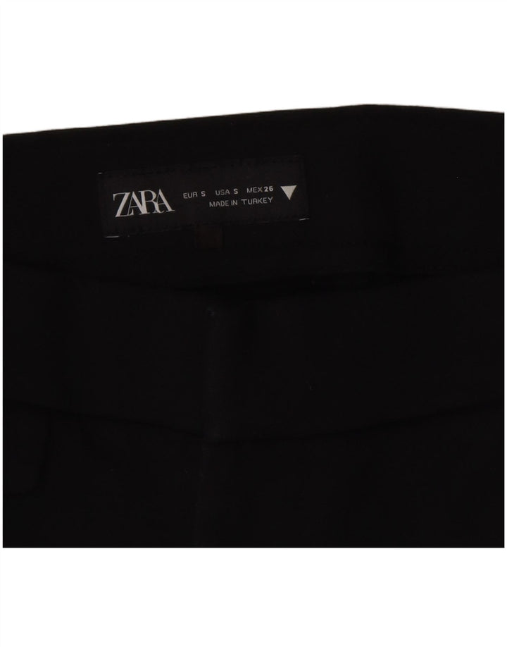 Pantaloni da abito Bootcut da donna Zara UK 10 piccoli in cotone nero