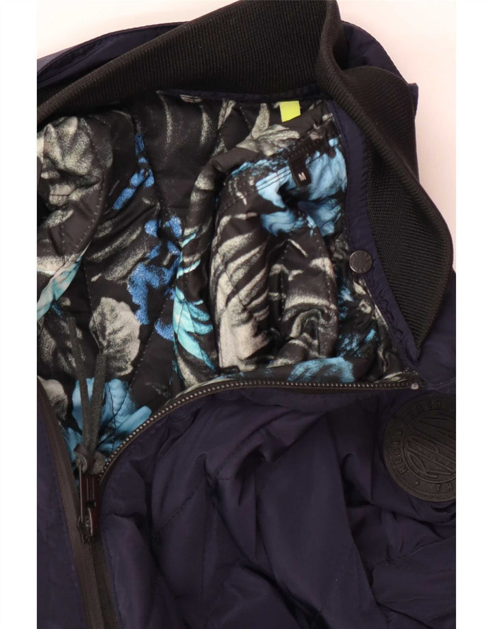 Giacca trapuntata da uomo Replay UK 38 poliestere blu navy medio