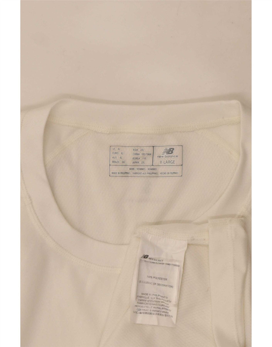 T-shirt da uomo New Balance Top XL poliestere color block bianco
