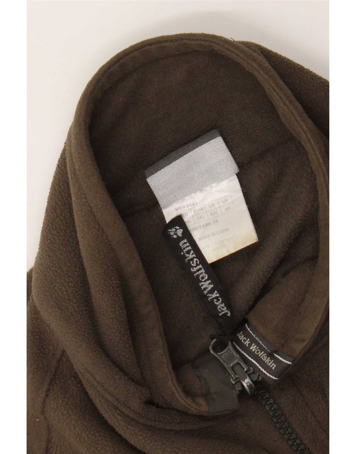 Giacca in pile foderata da uomo Jack Wolfskin UK 48 2XL Poliestere kaki