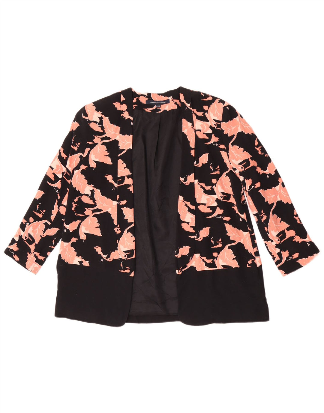 Giacca blazer da donna vestibilità ampia French Connection UK 8 piccolo floreale nero