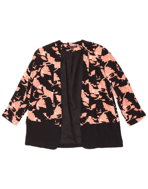 Giacca blazer da donna vestibilità ampia French Connection UK 8 piccolo floreale nero