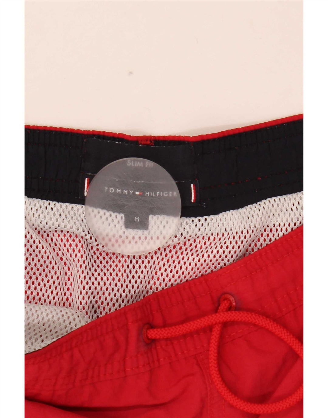 Pantaloncini da bagno slim fit da uomo Tommy Hilfiger rosso medio