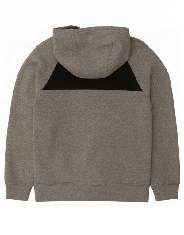 Nike Boys Zip Hoodie Sweater 10-11 Years Medium Grey Colourblock Cotton