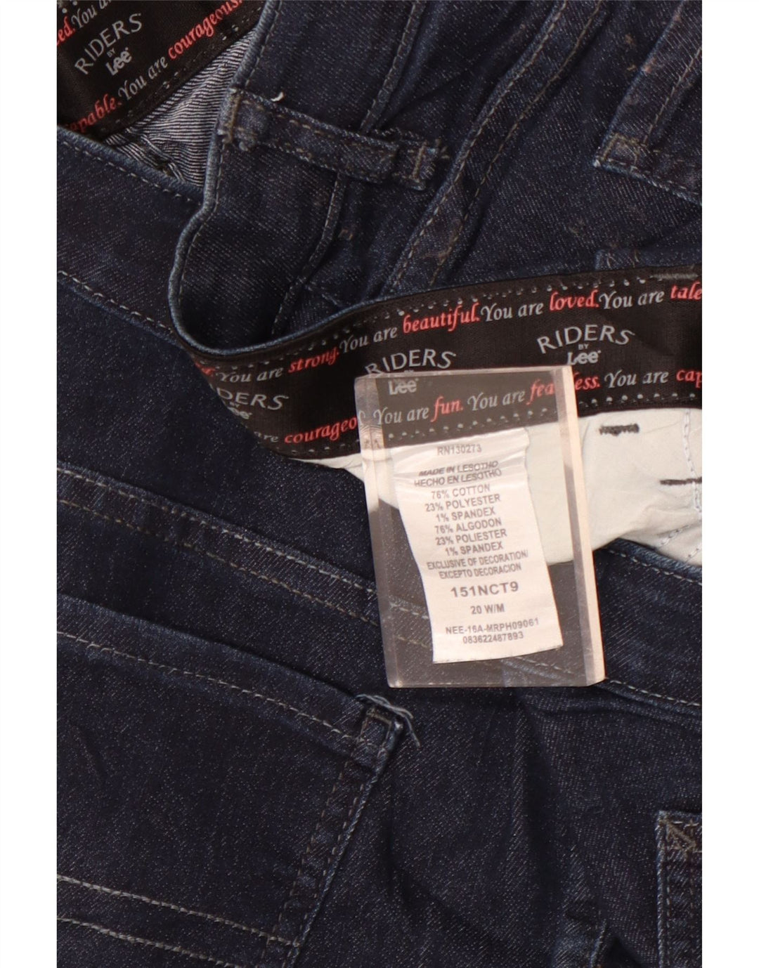 Jeans Lee Riders Capri da donna US 20 3XL W40 L20 Cotone blu navy