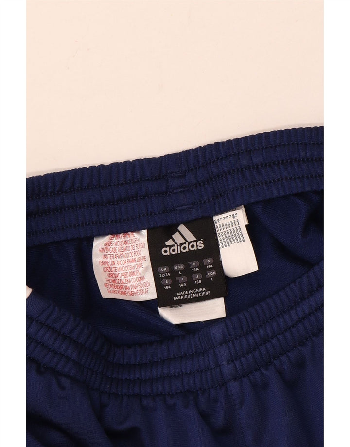 Pantaloni della tuta da ragazzo Adidas 13-14 anni in poliestere color block blu