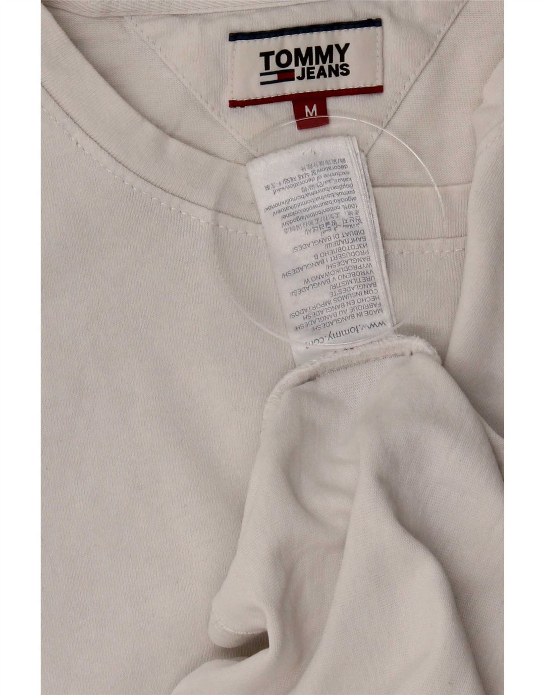 T-shirt da uomo Tommy Hilfiger Top in cotone bianco medio