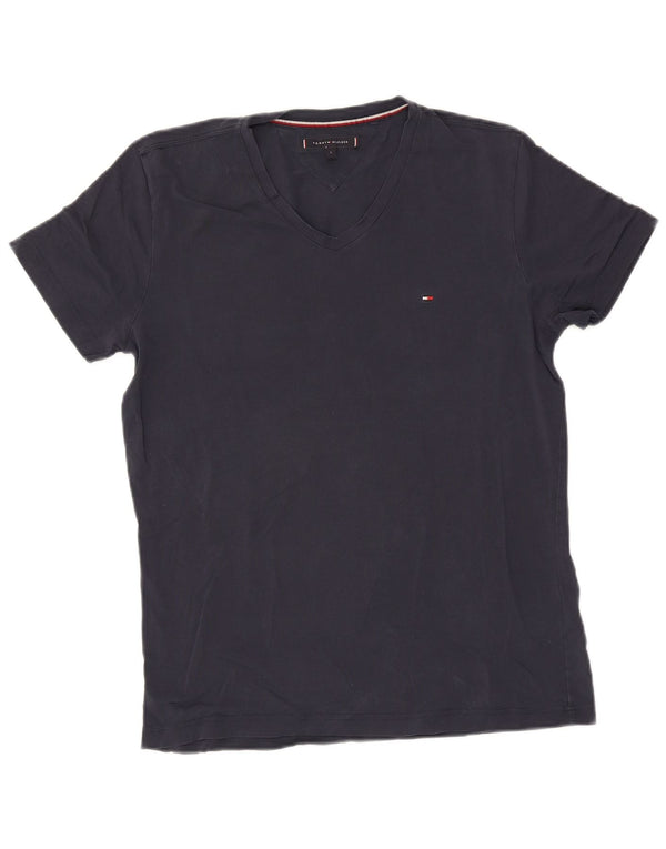 T-shirt da uomo Tommy Hilfiger Top Large in cotone blu navy