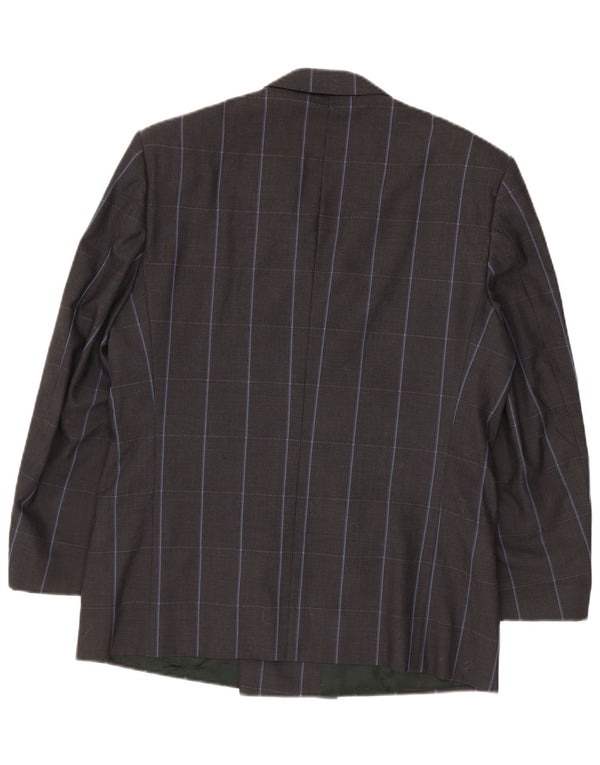 Giacca Blazer Doppiopetto Uomo Ungaro IT 50 Large Grigio Gessato