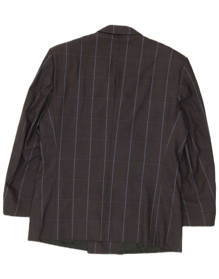 Giacca Blazer Doppiopetto Uomo Ungaro IT 50 Large Grigio Gessato