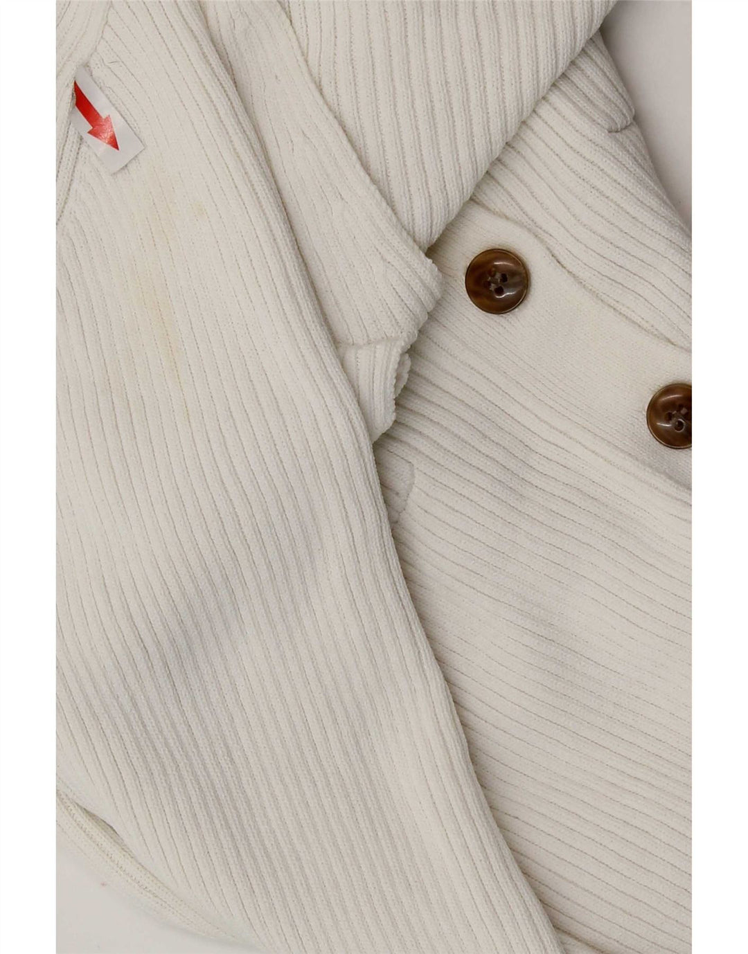 Maglione cardigan corto da donna Zara UK 12 Viscosa bianca media