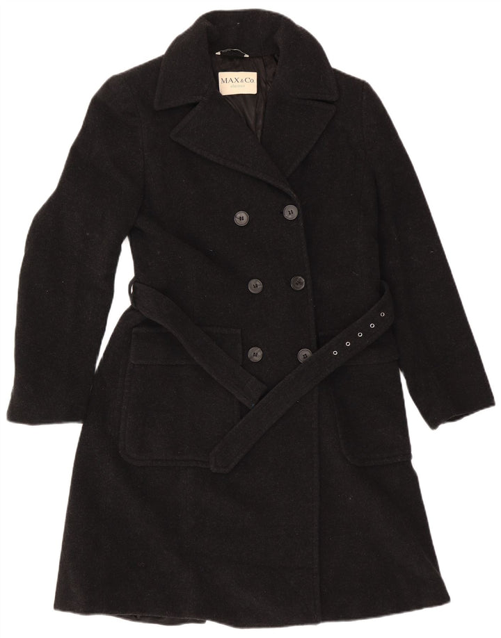 Cappotto doppiopetto oversize da donna Max & Co. UK 10 piccolo in lana nera
