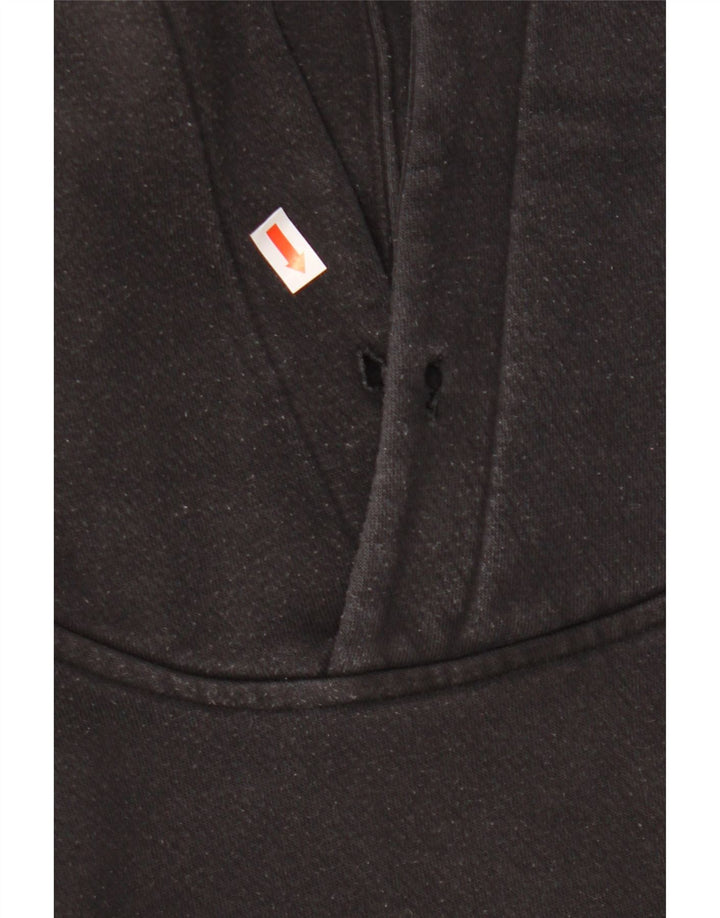 Felpa con cappuccio da uomo Adidas media in cotone nero