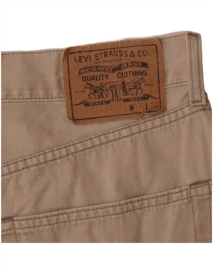 Levi's Uomo 451 Pantaloni Casual Dritti W33 L31 Beige