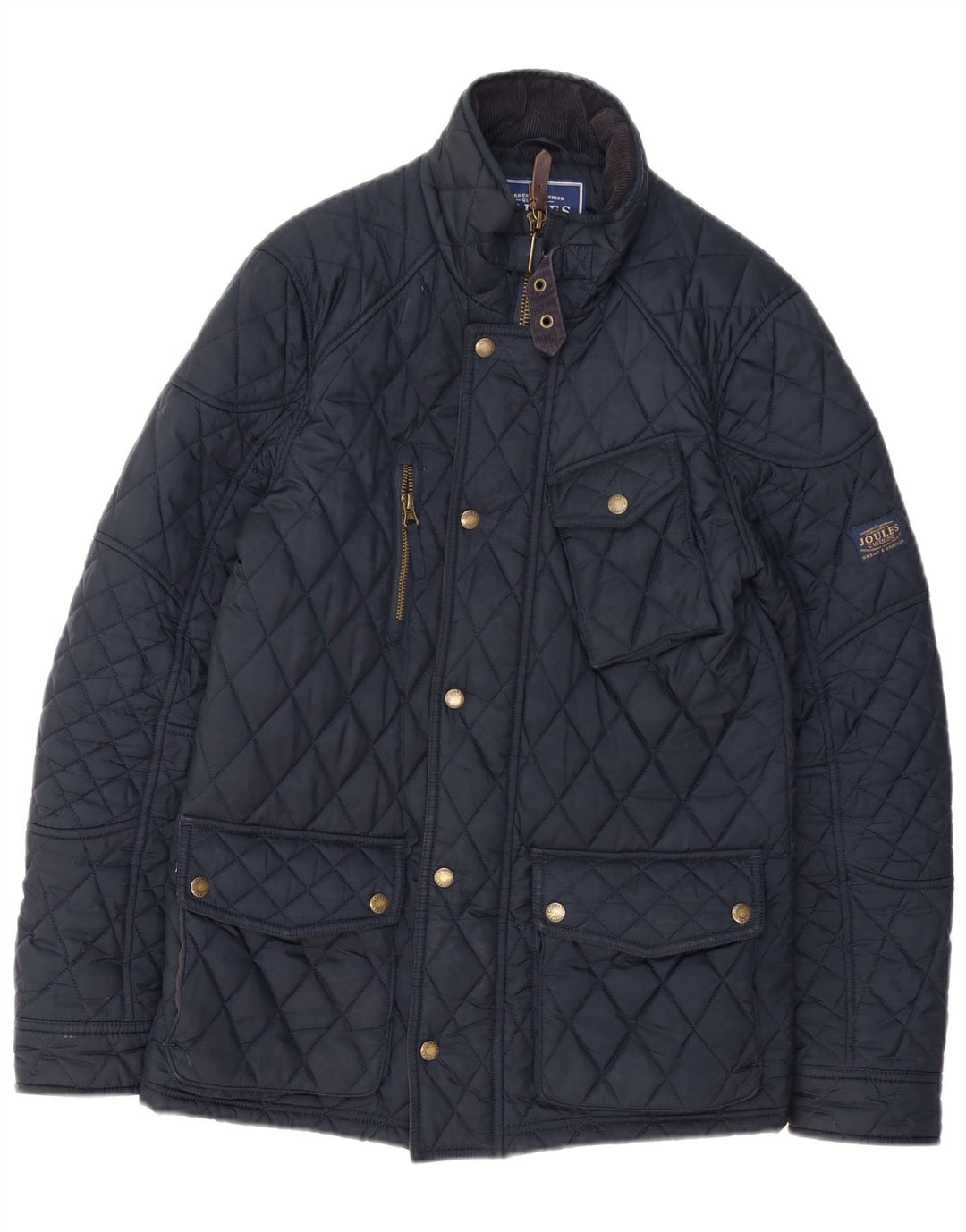 JOULES Giacca trapuntata da uomo UK 36 Small Poliestere blu navy