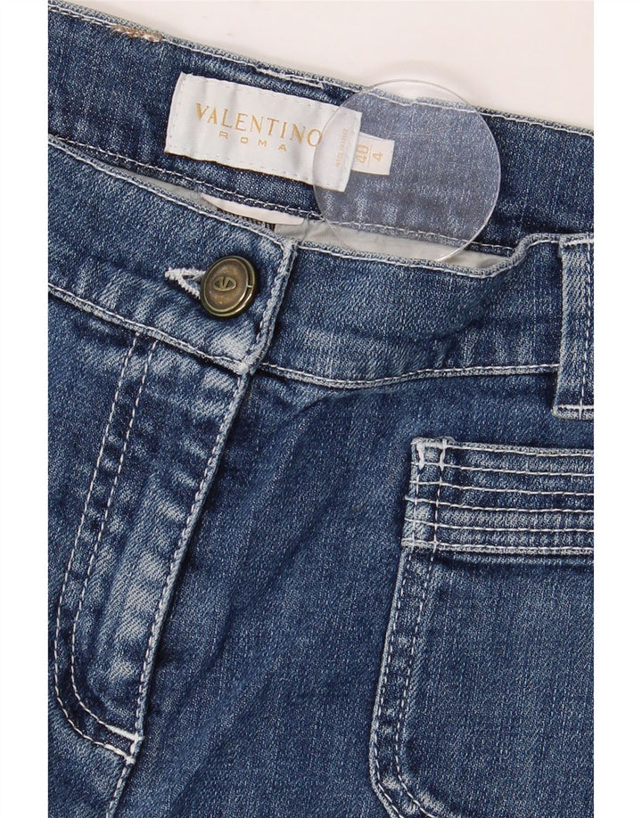 Jeans slim da donna Valentino IT 40 piccoli W28 L30 Blu