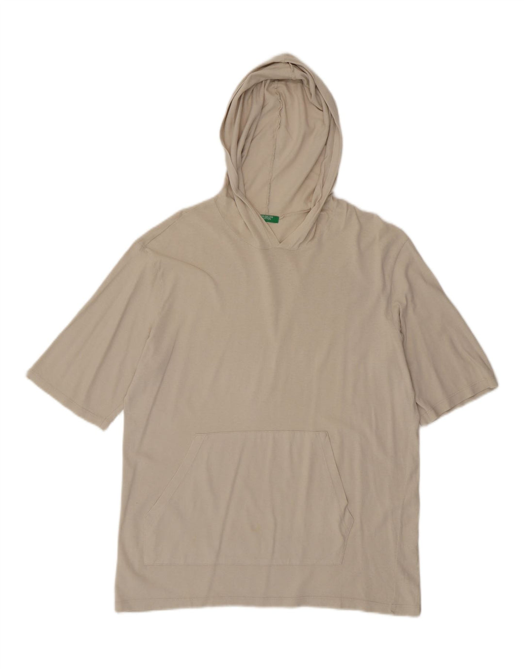 T-shirt con cappuccio da uomo Benetton Top in cotone bianco sporco medio