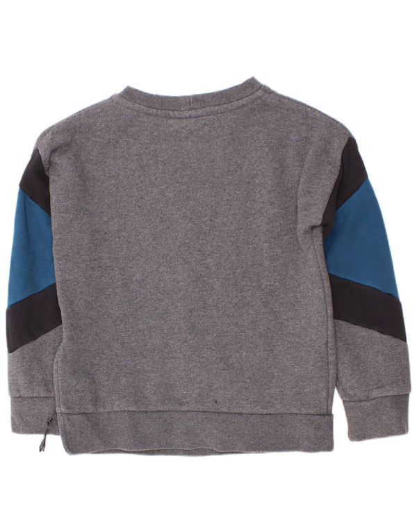 Felpa con grafica Nike per ragazzi, 6-7 anni, XS, cotone color block grigio
