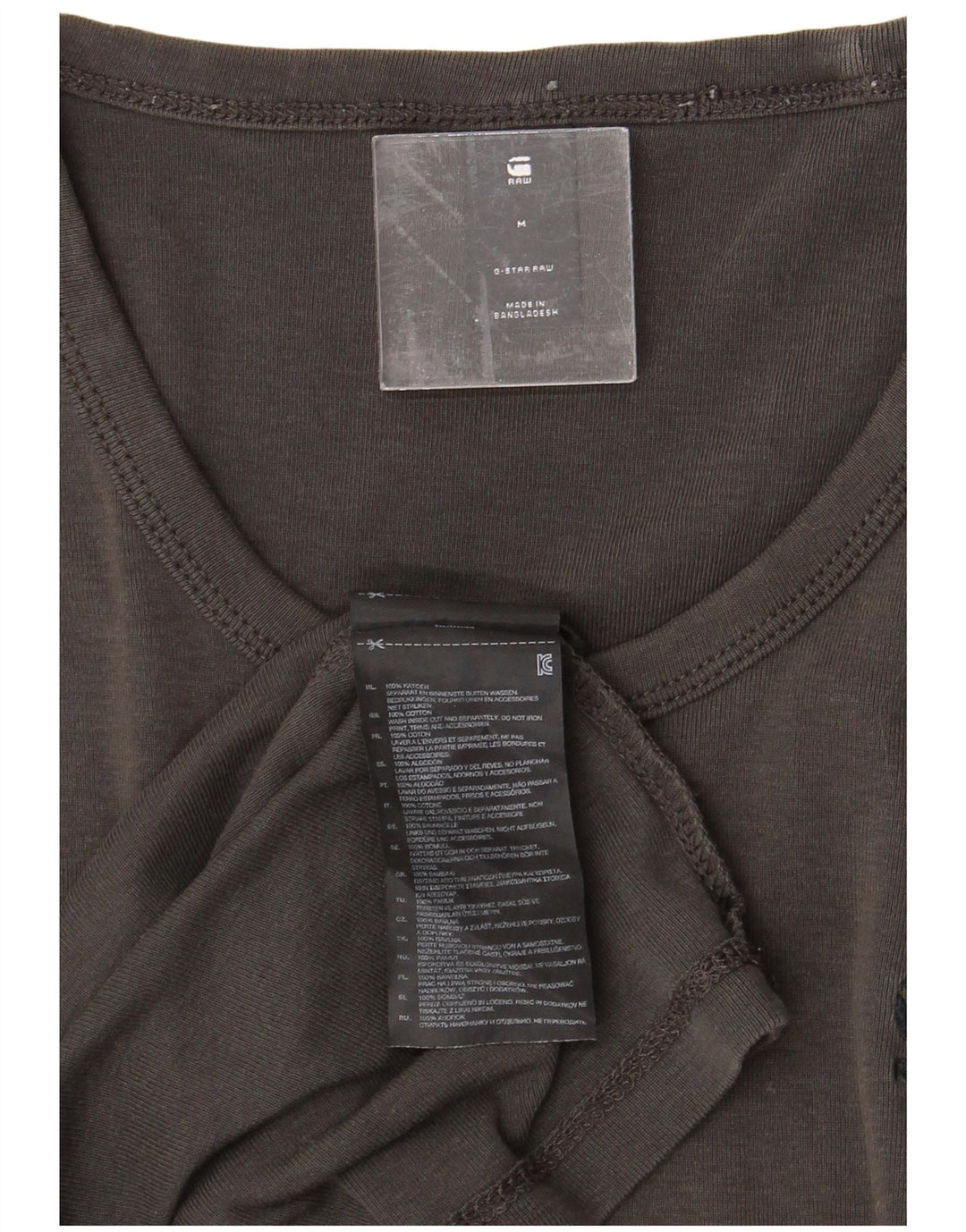 T-shirt da uomo G-STAR Top in cotone grigio medio