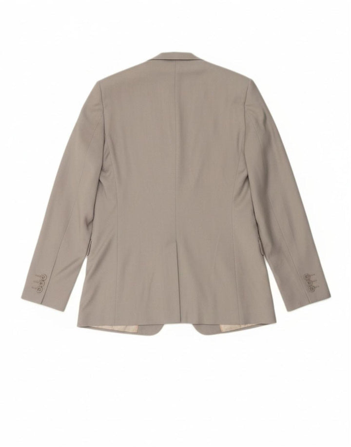 TOPSHOP Womens 1 Button Blazer Jacket UK 8 Small Grey Polyester