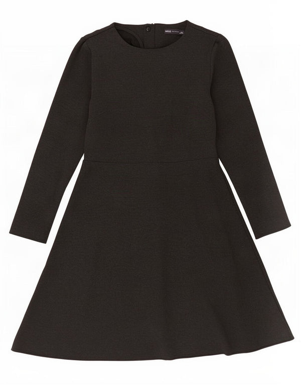 Abito a trapezio a maniche lunghe da donna Marks & Spencer UK 8 piccolo in viscosa grigia