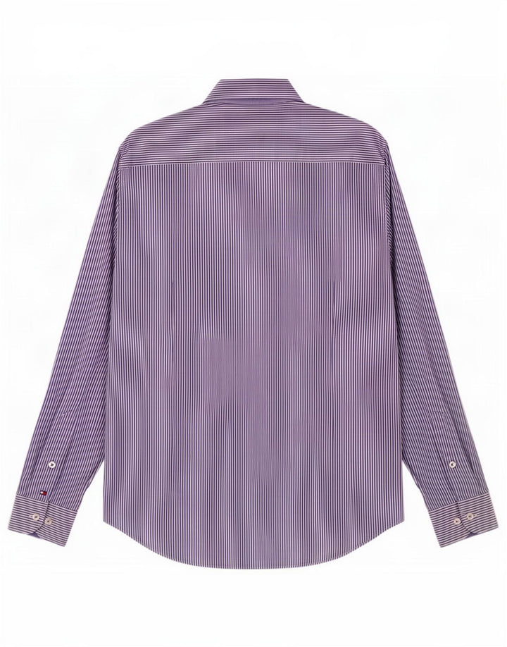 Camicia da uomo Tommy Hilfiger in cotone a righe blu medio
