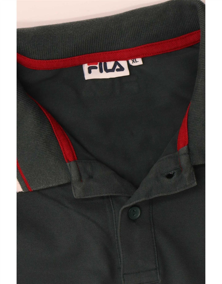Polo da uomo a maniche lunghe Fila XL nera