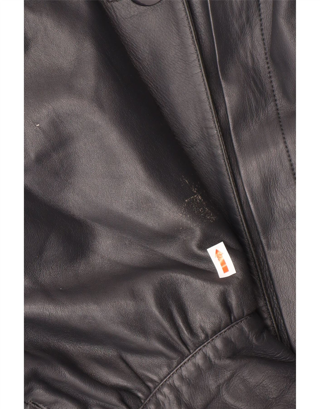 Cappotto oversize in pelle vintage da donna IT 44 classico in pelle nera media