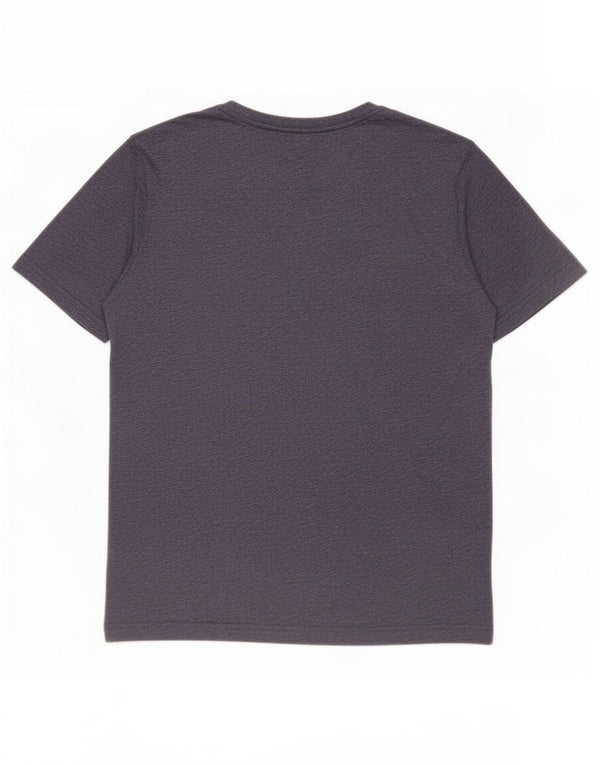 T-shirt grafica da uomo Puma Top in poliestere chiazzato medio blu navy