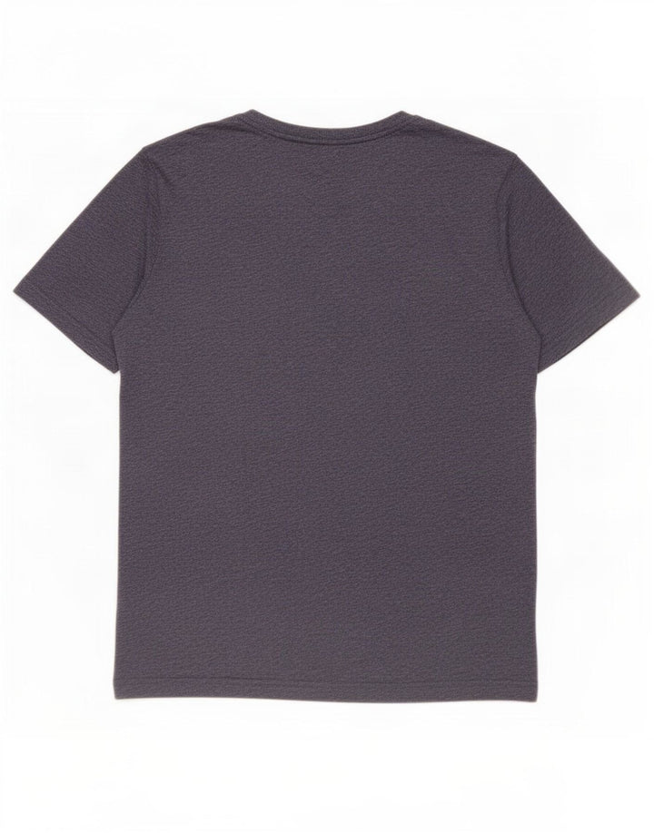 T-shirt grafica da uomo Puma Top in poliestere chiazzato medio blu navy