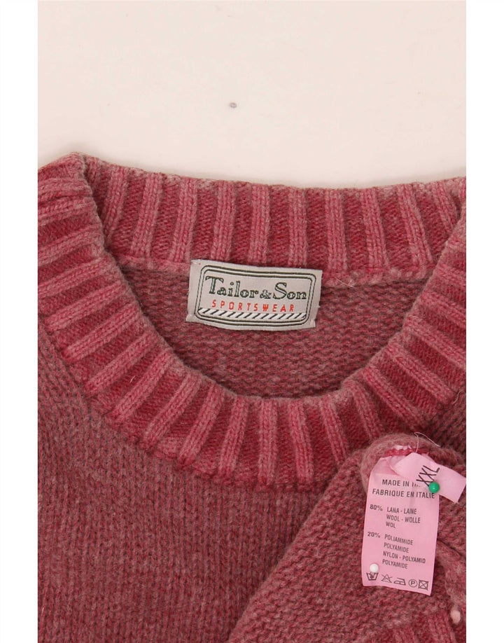Tailor & Son Maglione girocollo da uomo 2XL Lana rossa