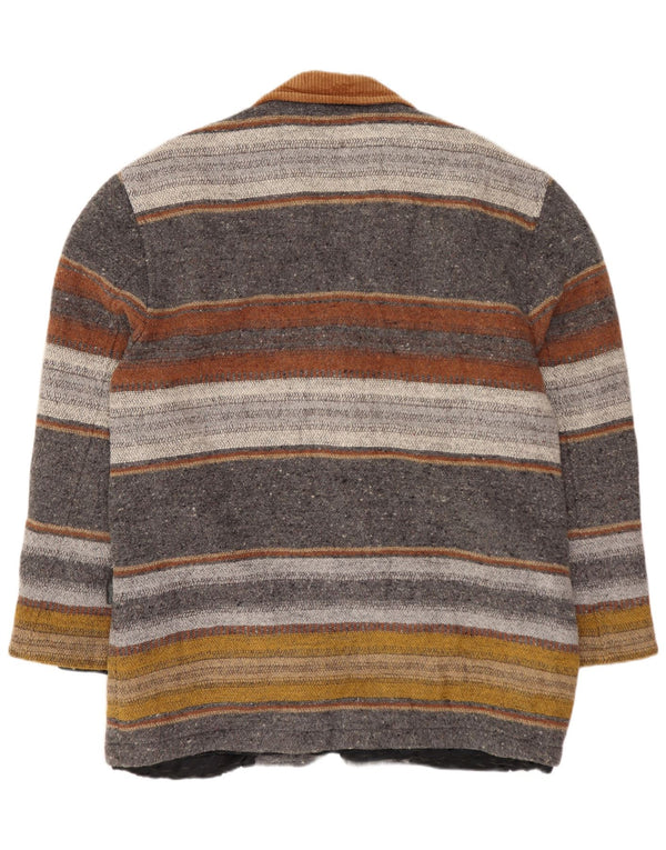 Giacca blazer da uomo a 4 bottoni VINTAGE UK 40 grandi righe multicolori