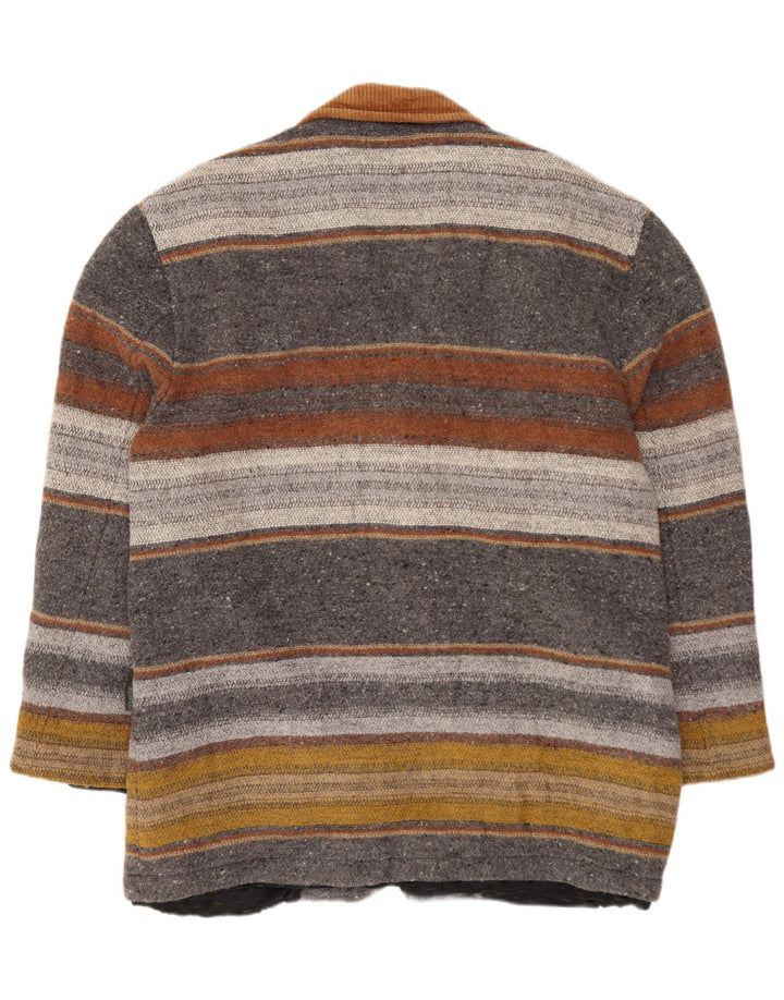 Giacca blazer da uomo a 4 bottoni VINTAGE UK 40 grandi righe multicolori