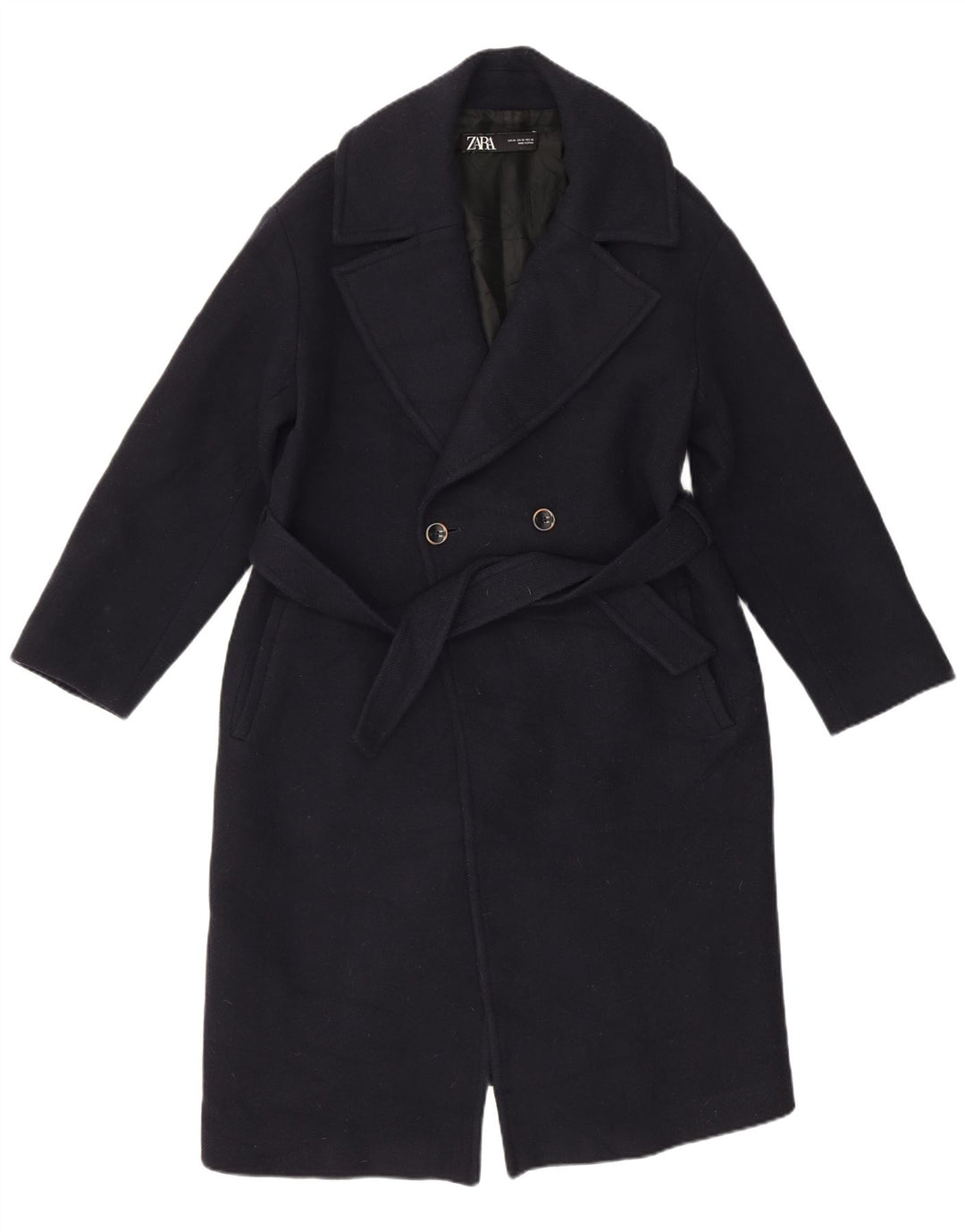 Cappotto doppiopetto da donna Zara UK 6 XS lana blu navy
