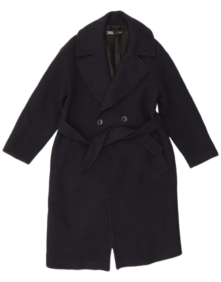 Cappotto doppiopetto da donna Zara UK 6 XS lana blu navy