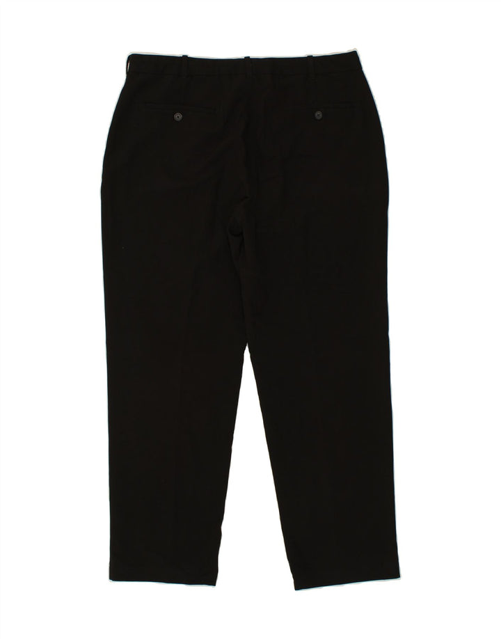 IZOD Mens Straight Casual Trousers W36 L30  Black Polyester Vintage Izod and Second-Hand Izod from Messina Hembry 