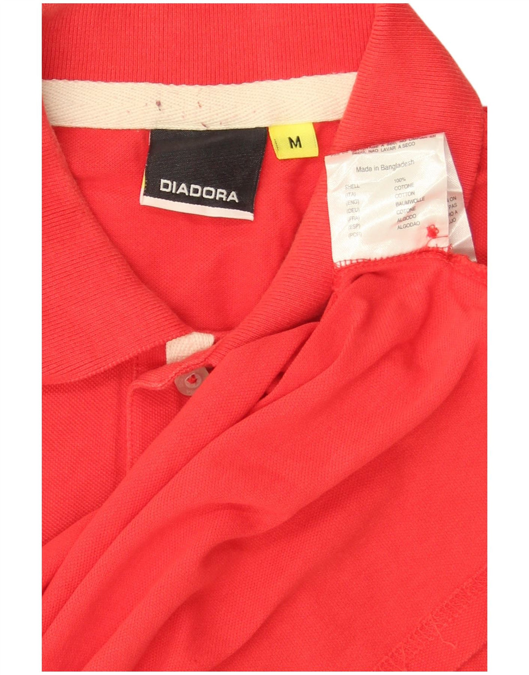 Polo Uomo Diadora Rosso Medio In Cotone