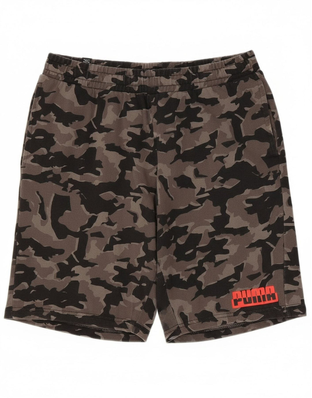 Pantaloncini sportivi da uomo Puma Large in cotone mimetico grigio