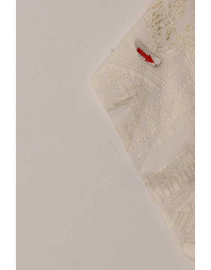 Abito a trapezio da donna Zara UK 12 medio bianco con motivo cachemire